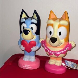NWT 14in Bluey & Bingo Happy Valentines Day Light Decor